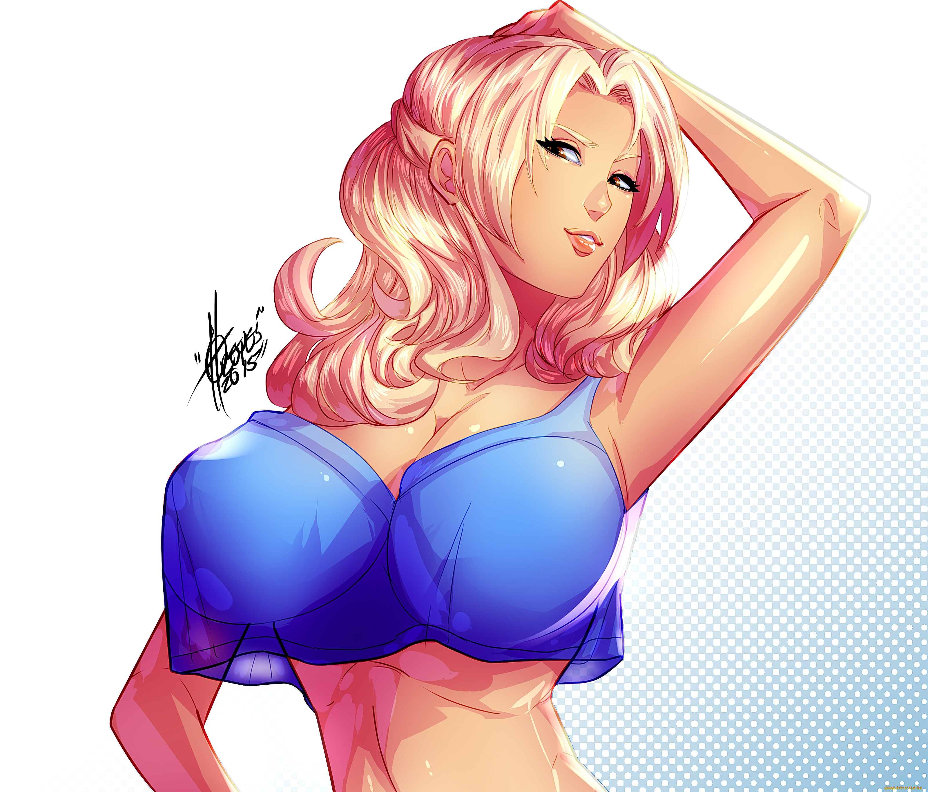 рисованное, люди, фон, взгляд, девушка