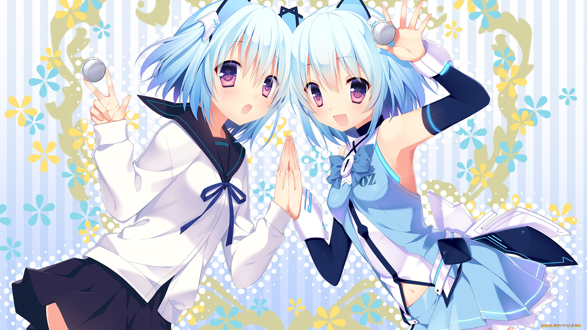 1000-chan, аниме, unknown, , другое, девушки, фон, взгляд