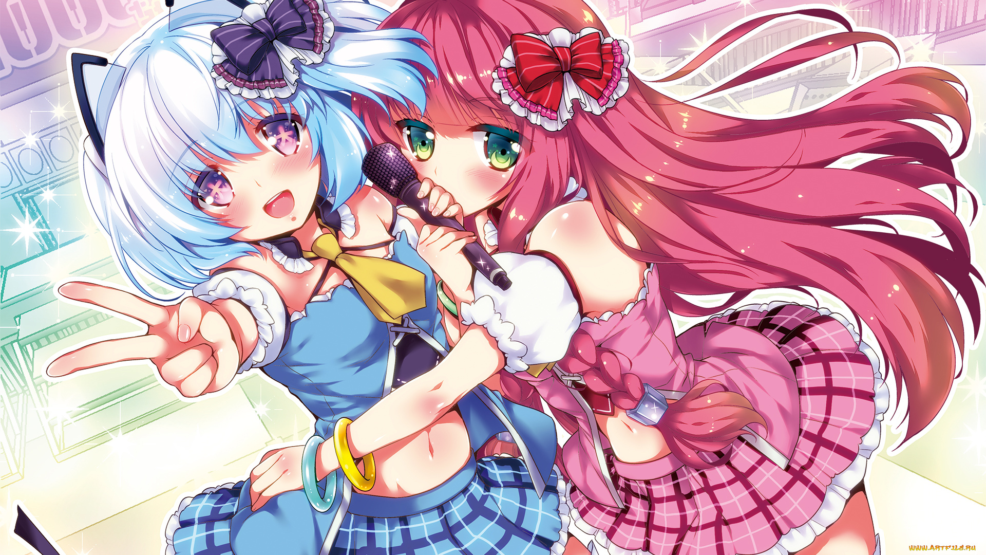 1000-chan, аниме, unknown, , другое, взгляд, фон, девушки