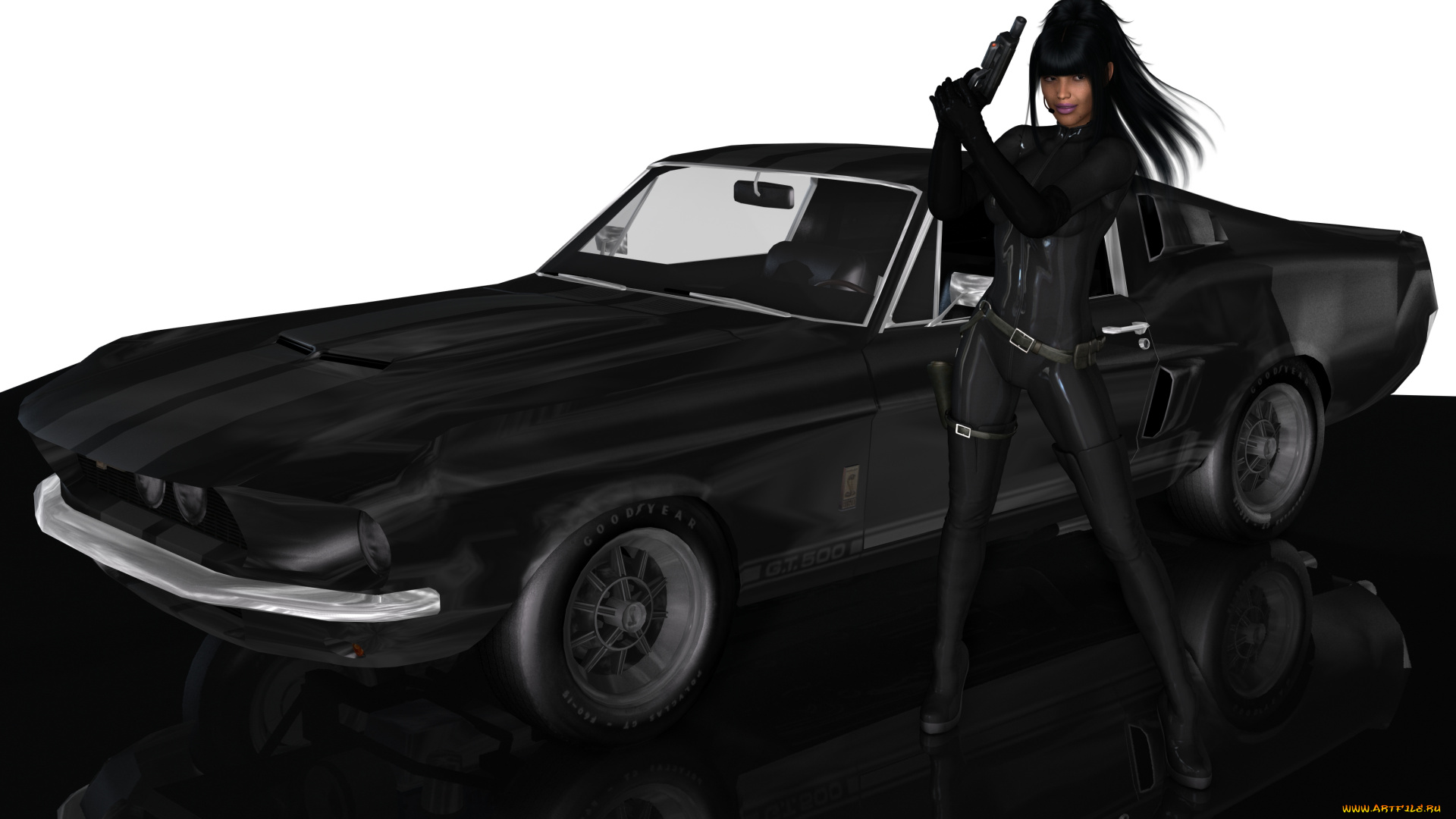 3д, графика, люди-авто, мото, , people-, car, , , moto, девушка, взгляд, фон