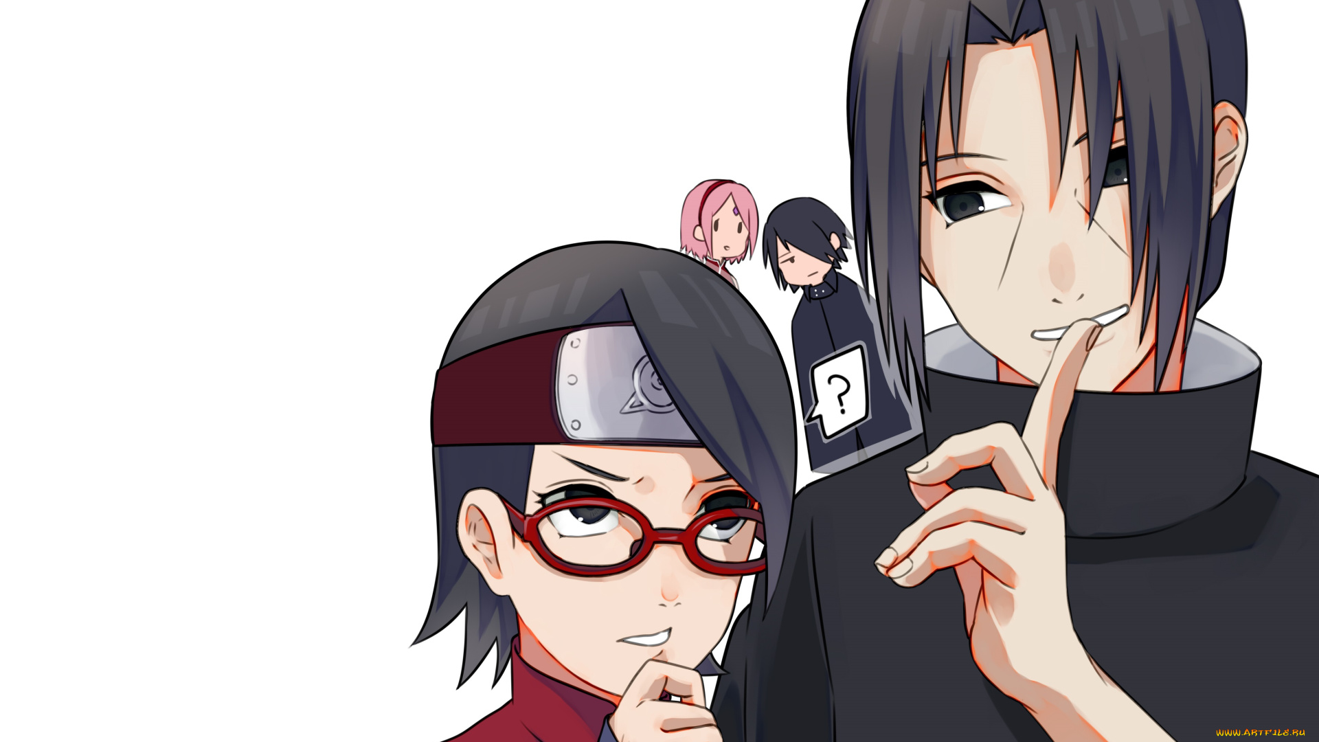 аниме, naruto, итачи, сарада
