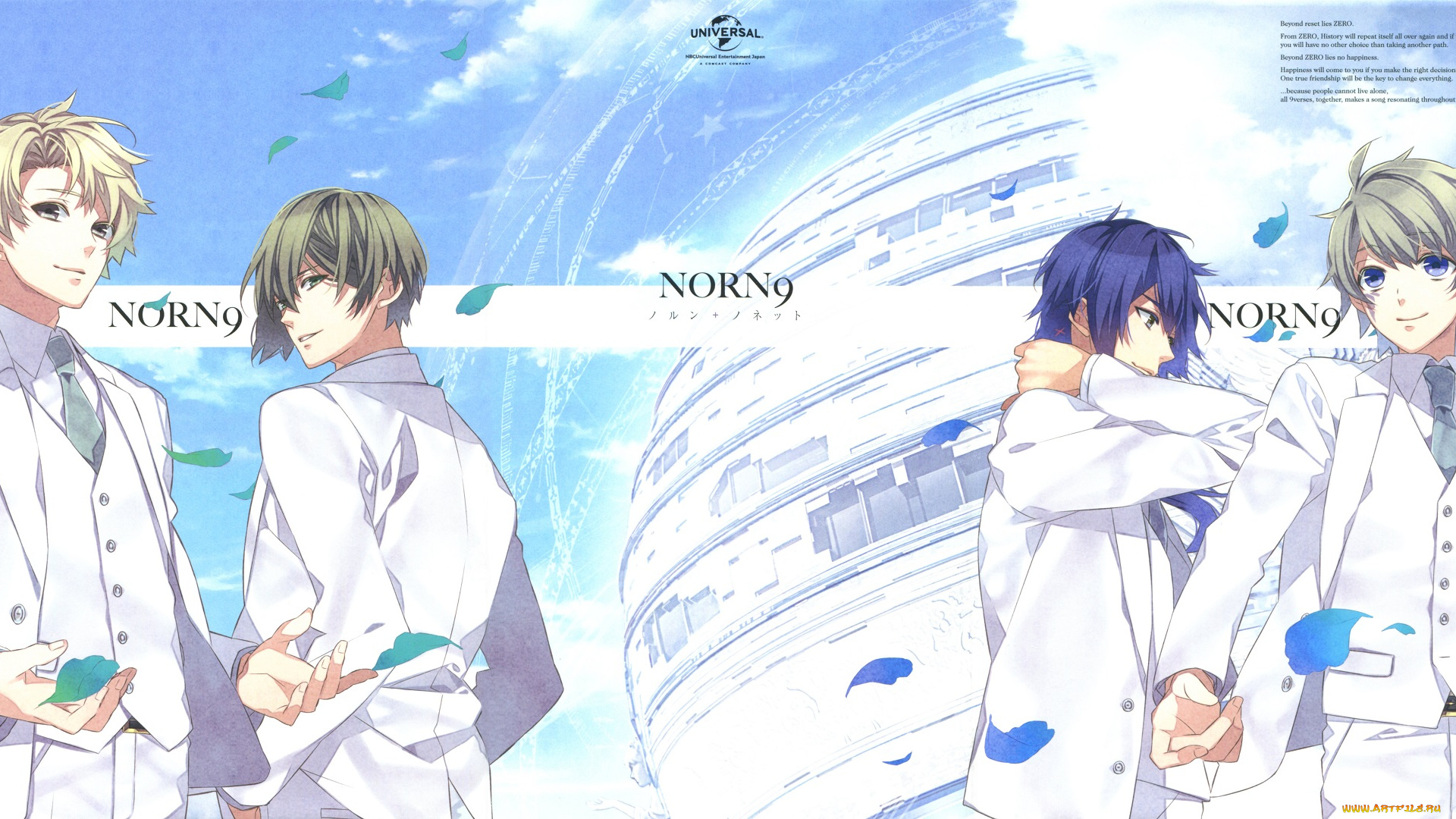 аниме, norn9, парни