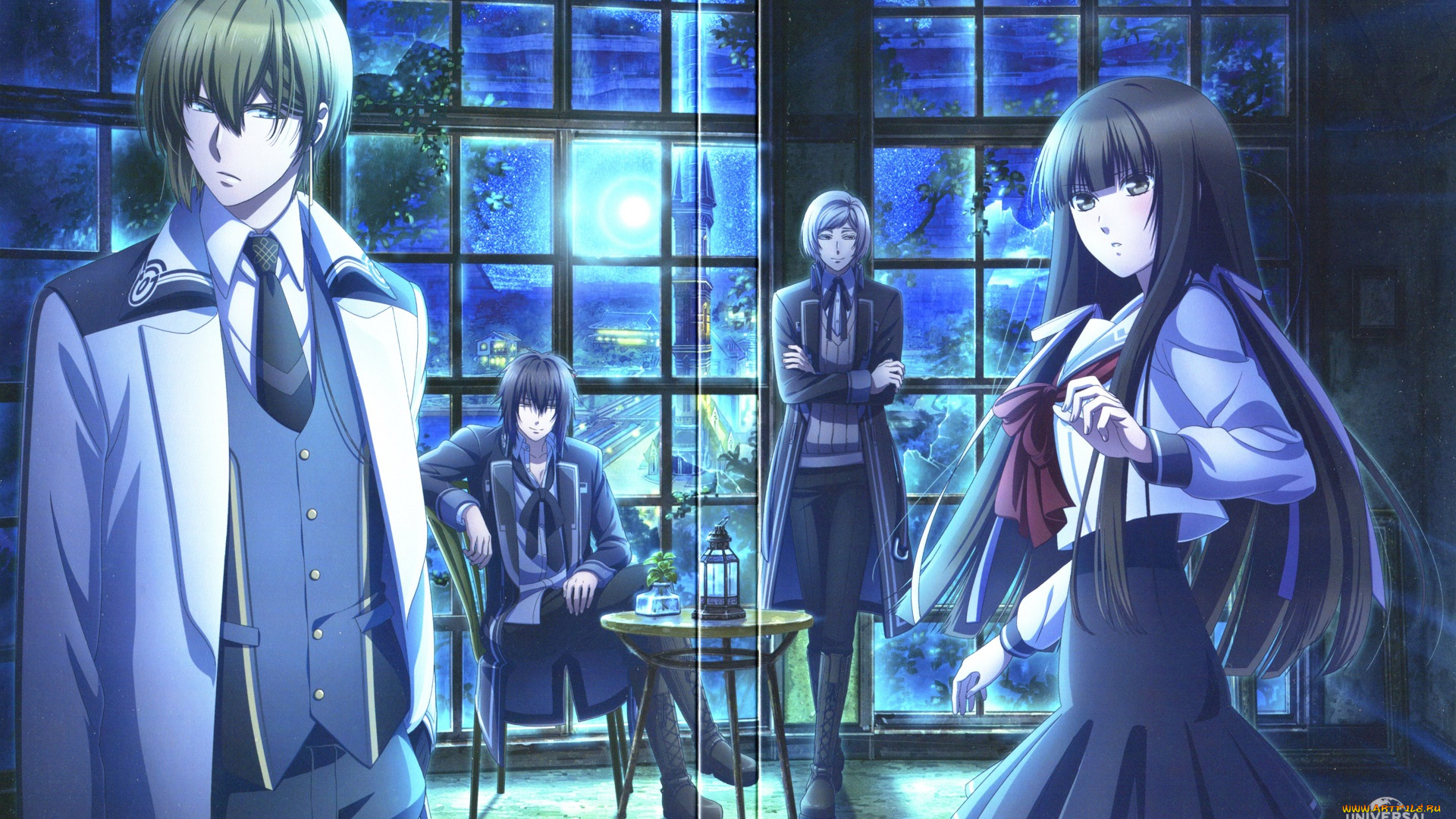аниме, norn9, парни, девушка