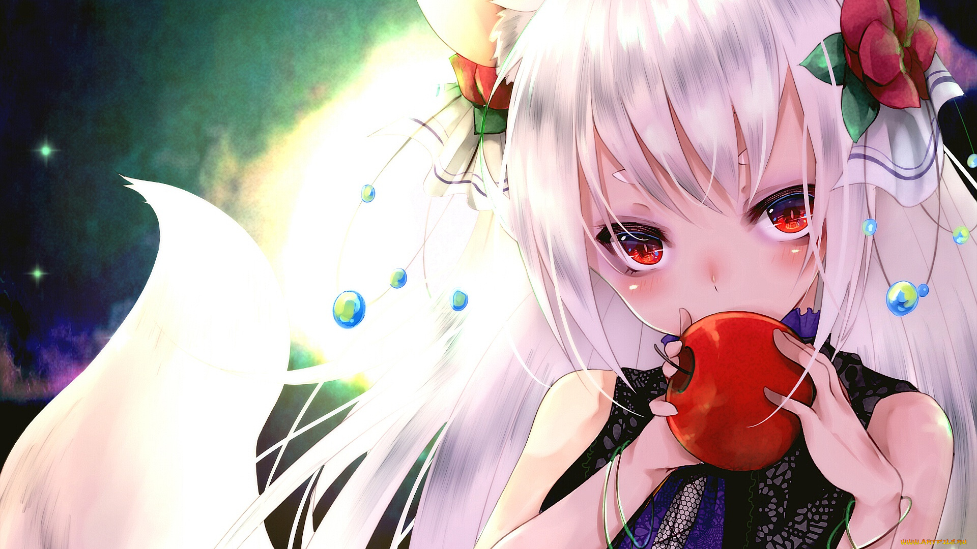 аниме, unknown, , другое, взгляд, фон, девушка