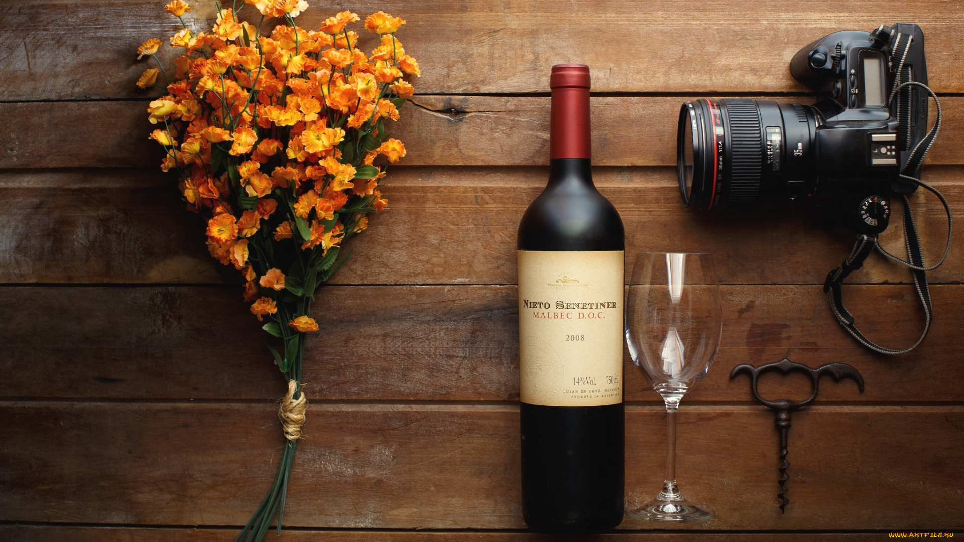 бренды, бренды, напитков, , разное, штопор, вино, бокал, фотоаппарат, натюрморт, цветы, бутылка