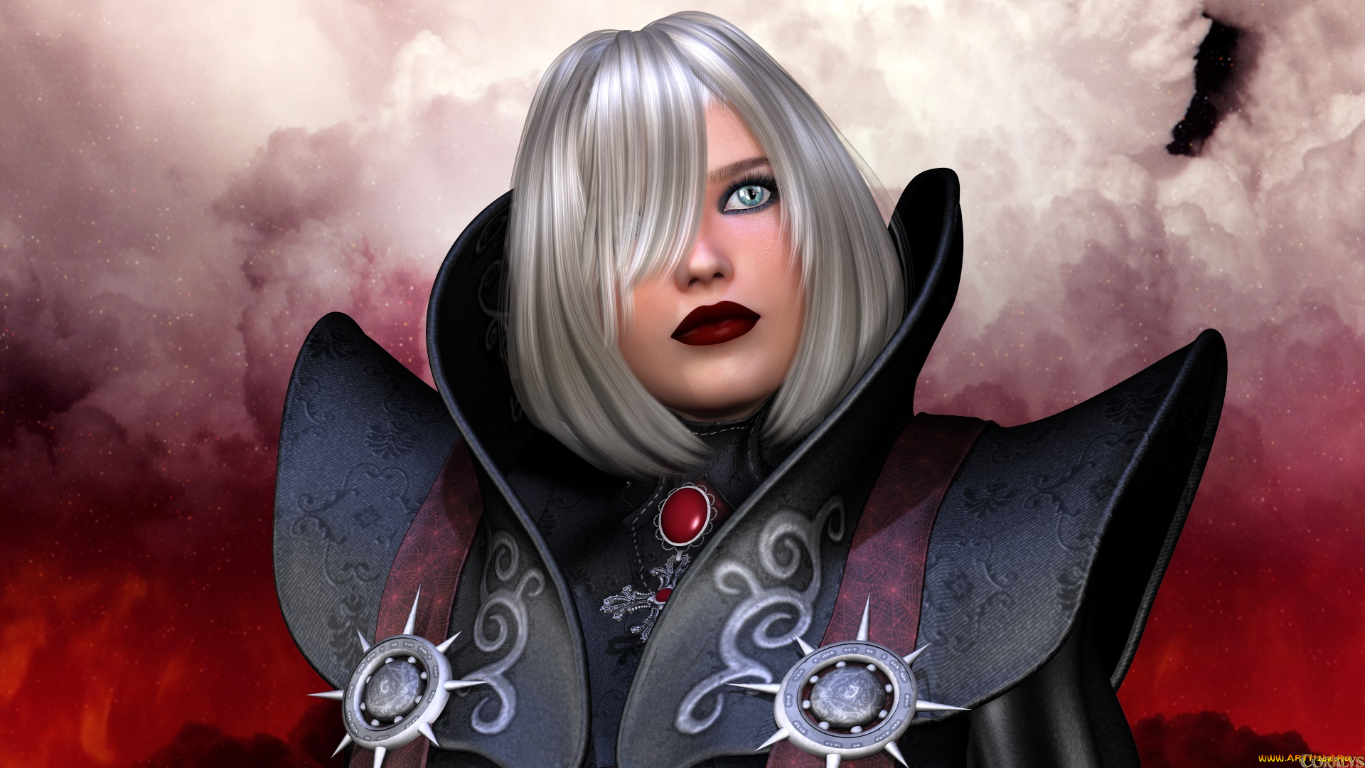 dark, jerez, 3д, графика, фантазия, , fantasy, фон, взгляд, девушка