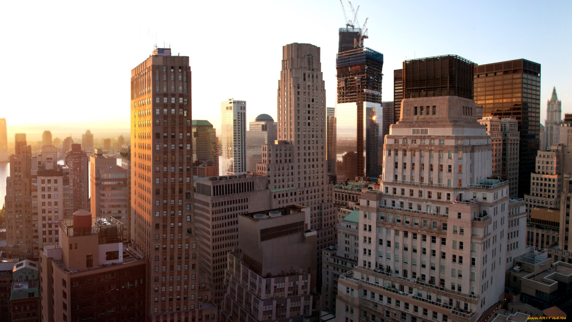 города, нью-йорк, , сша, небоскребы