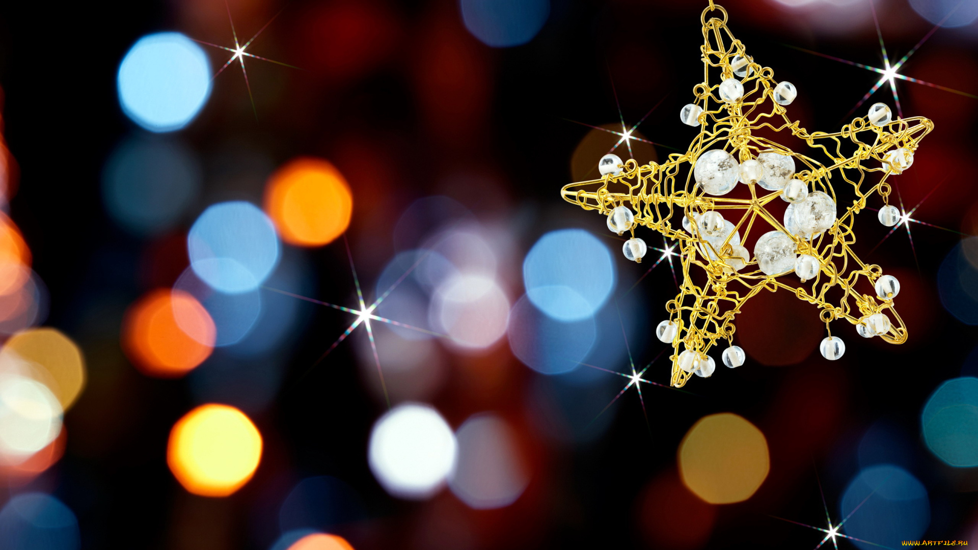 праздничные, снежинки, и, звёздочки, бусинки