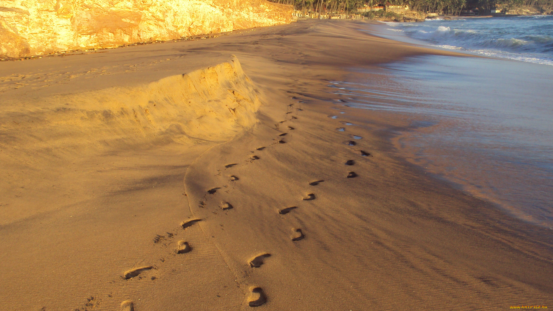 природа, побережье, кавалам, индийский, океан, мулюр, индия, пляж