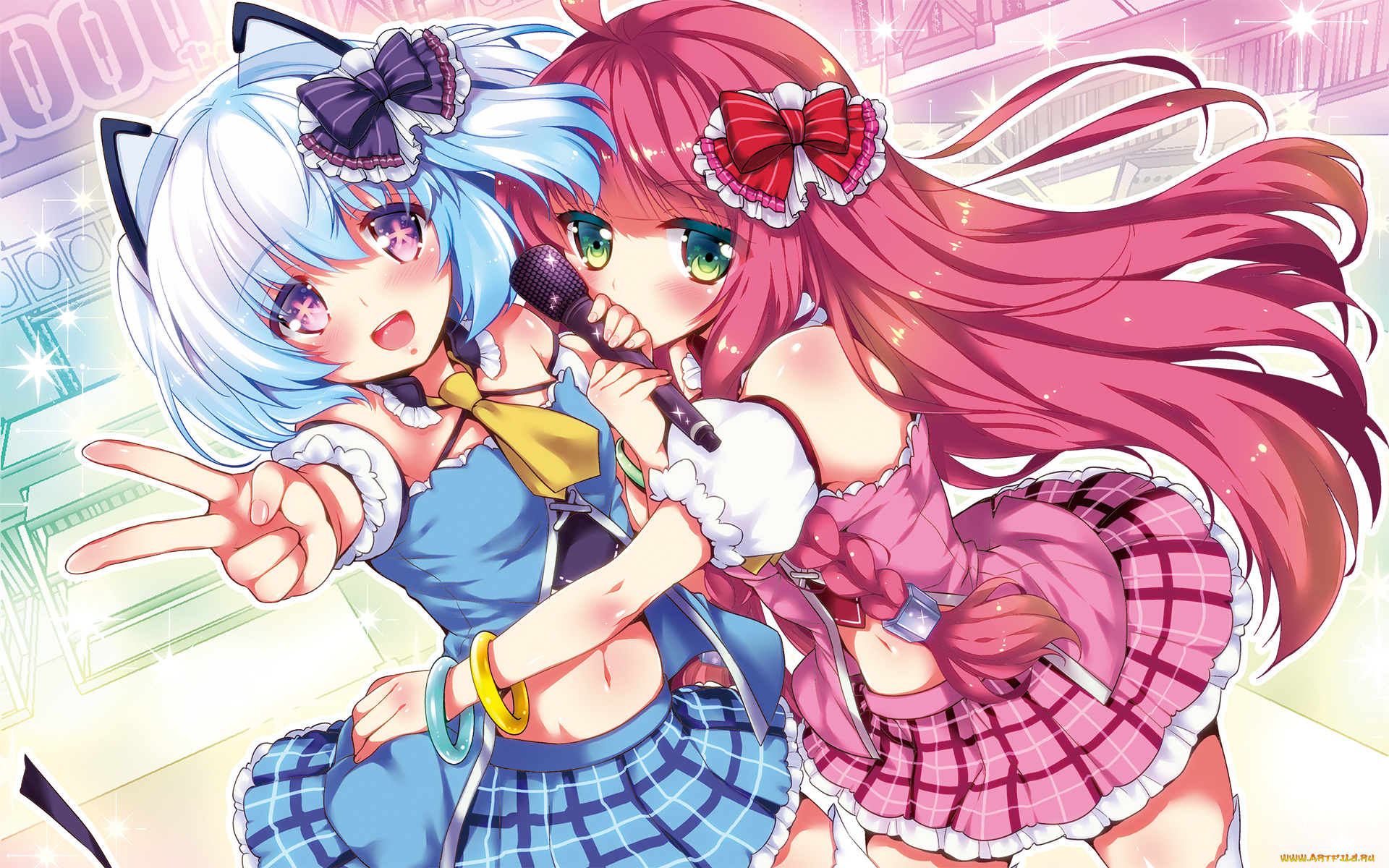 1000-chan, аниме, unknown, , другое, взгляд, фон, девушки