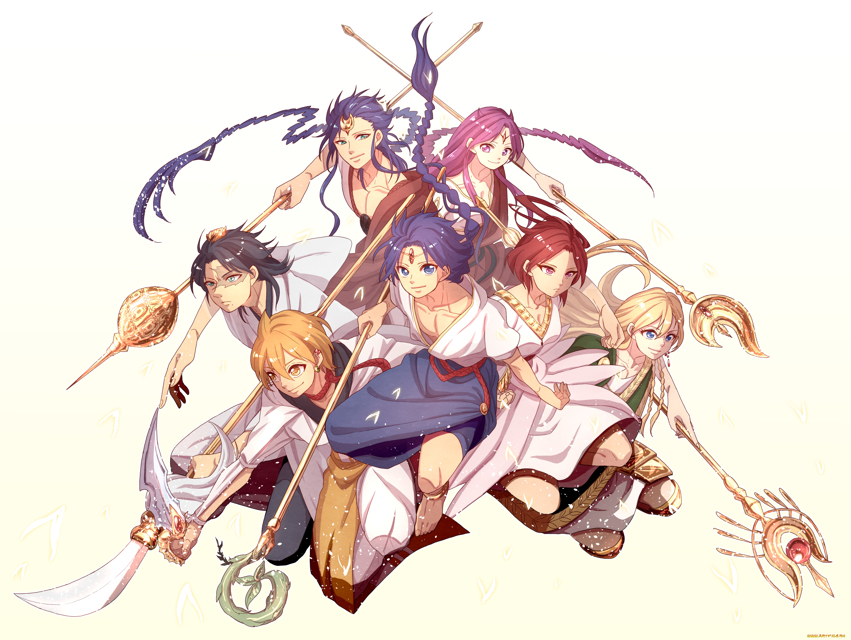 аниме, magi, the, labyrinth, of, magic, персонажи