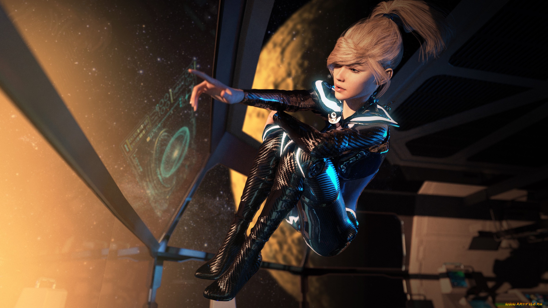 3д, графика, фантазия, , fantasy, девушка, взгляд, фон