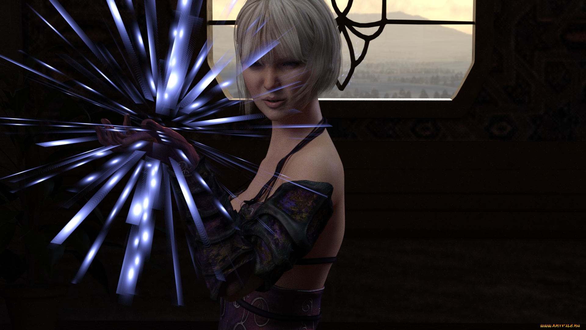 3д, графика, фантазия, , fantasy, фон, взгляд, девушка