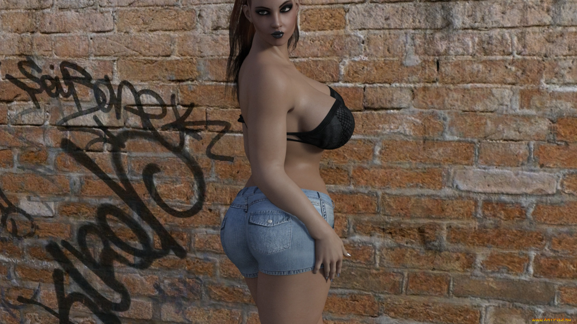 3д, графика, люди, , people, фон, взгляд, девушка