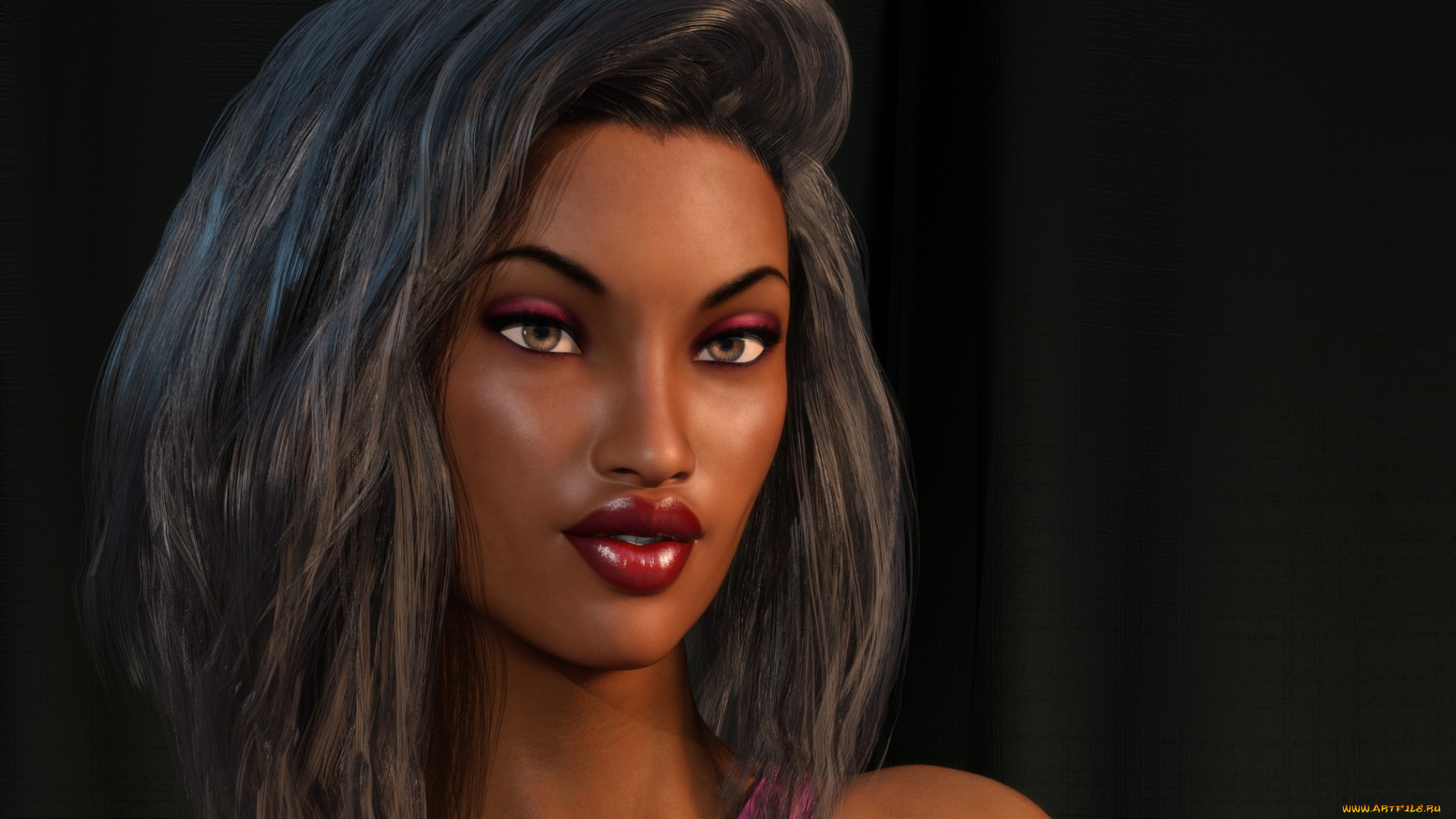 3д, графика, портрет, , portraits, фон, взгляд, девушка
