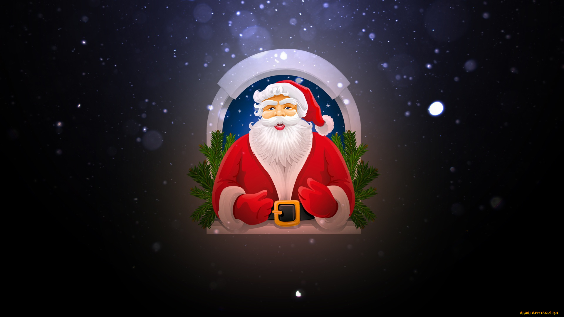 праздничные, векторная, графика, , новый, год, фон, настроение, праздник, минимализм, зима, новый, год, санта, снег, дед, мороз