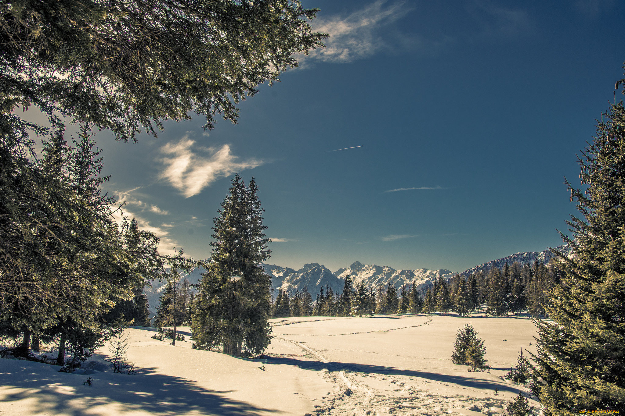 природа, зима, простор