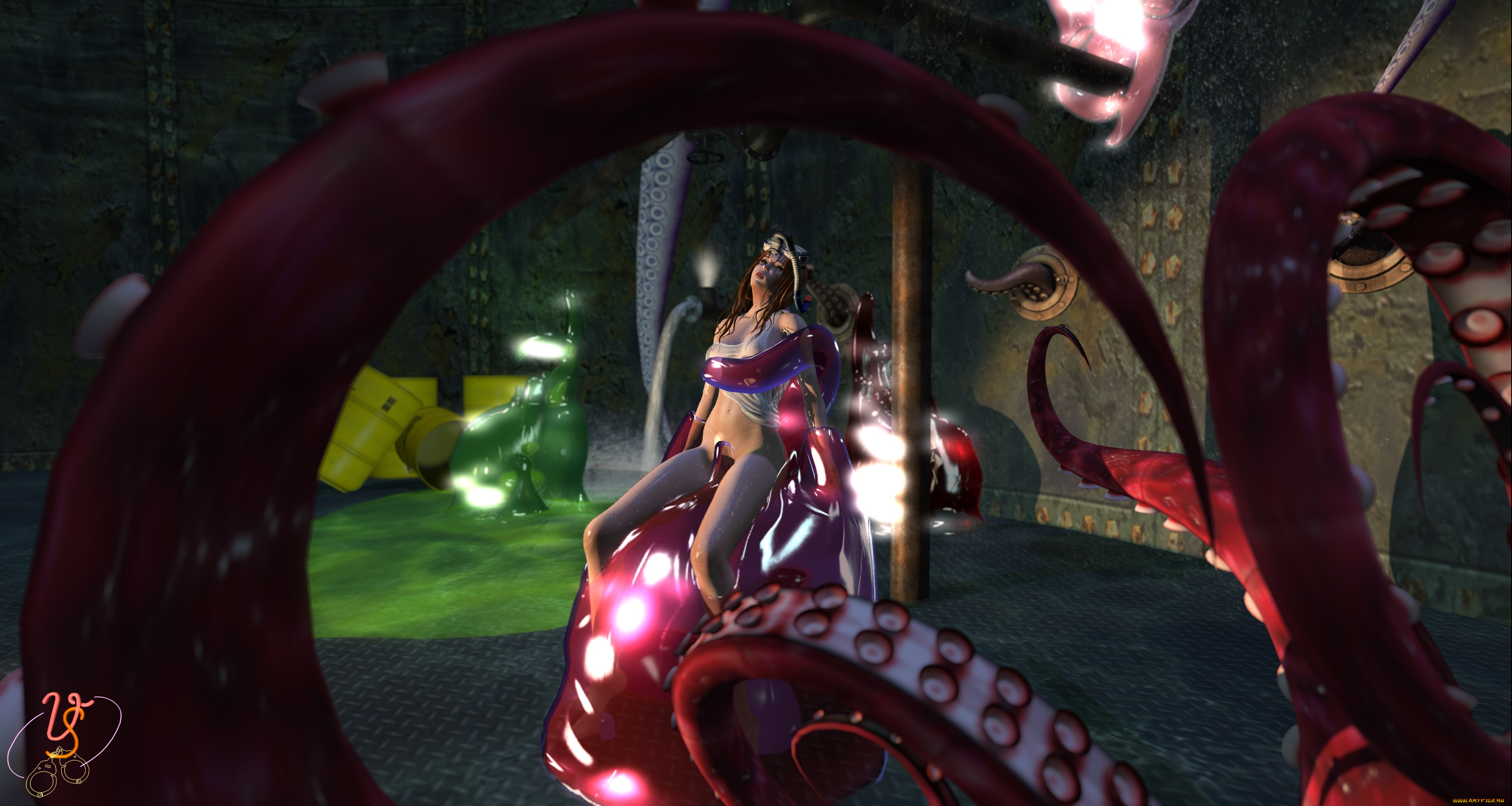 3д, графика, фантазия, , fantasy, фон, взгляд, девушка