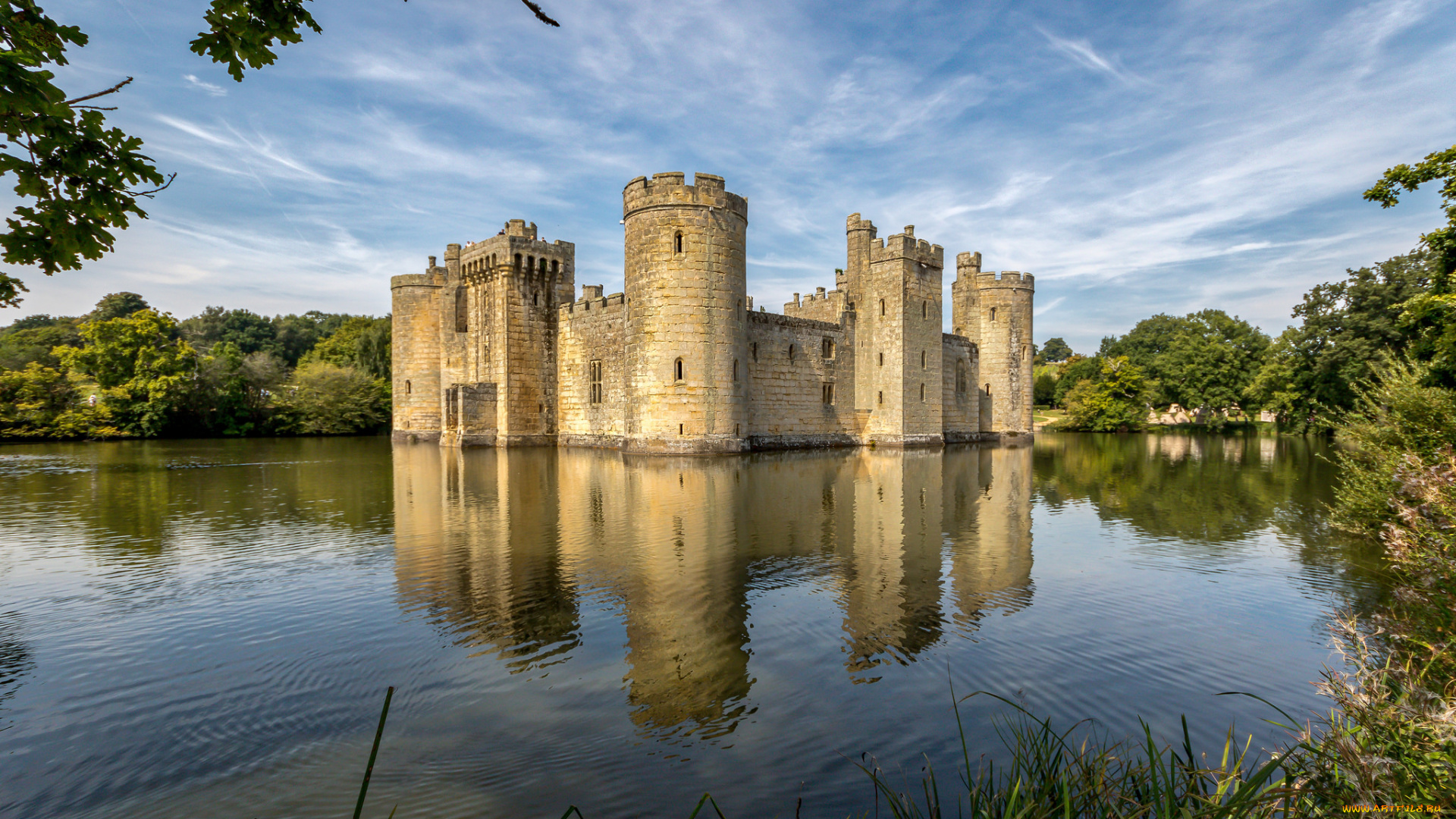 bodiam, castle, города, замки, англии, простор