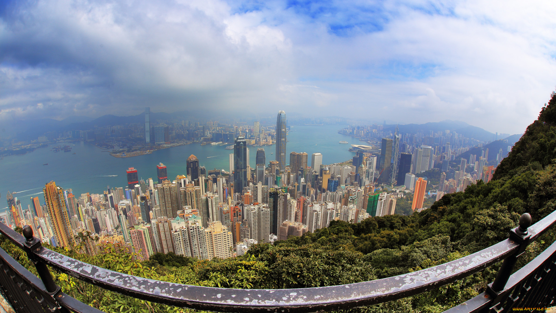 города, -, панорамы, простор