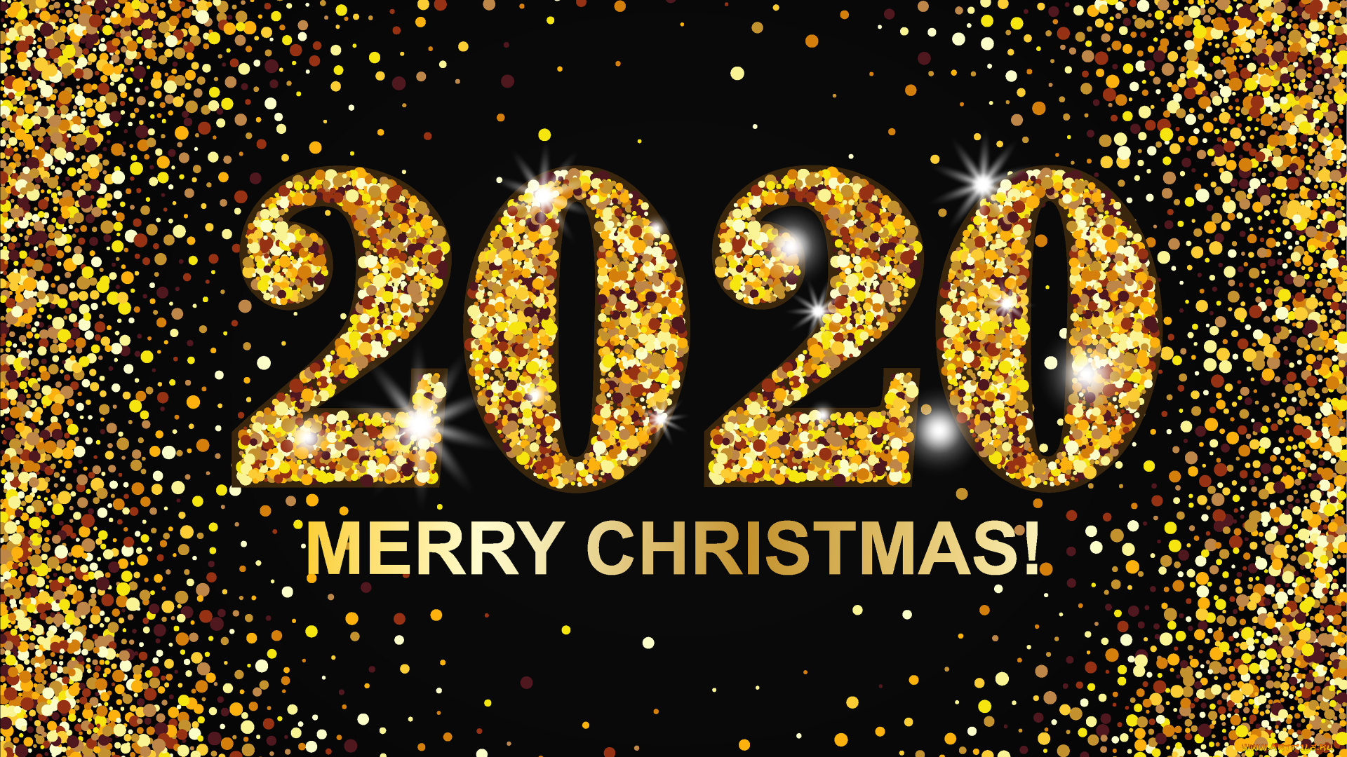 праздничные, -, разное, , новый, год, 4k, черный, фон, с, новым, годом, 2020, блестящий, цифры, золотой, золотые, блестящие, праздники, концепции, креативные