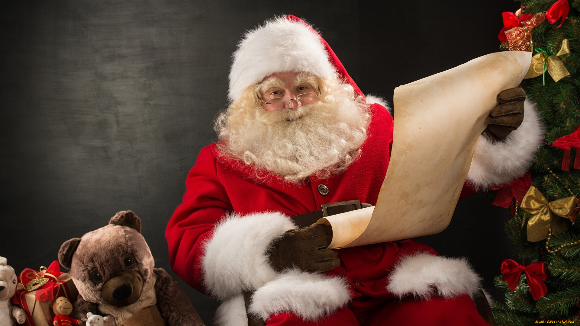 праздничные, дед, мороз, , санта, клаус, медвежонок, санта, елка