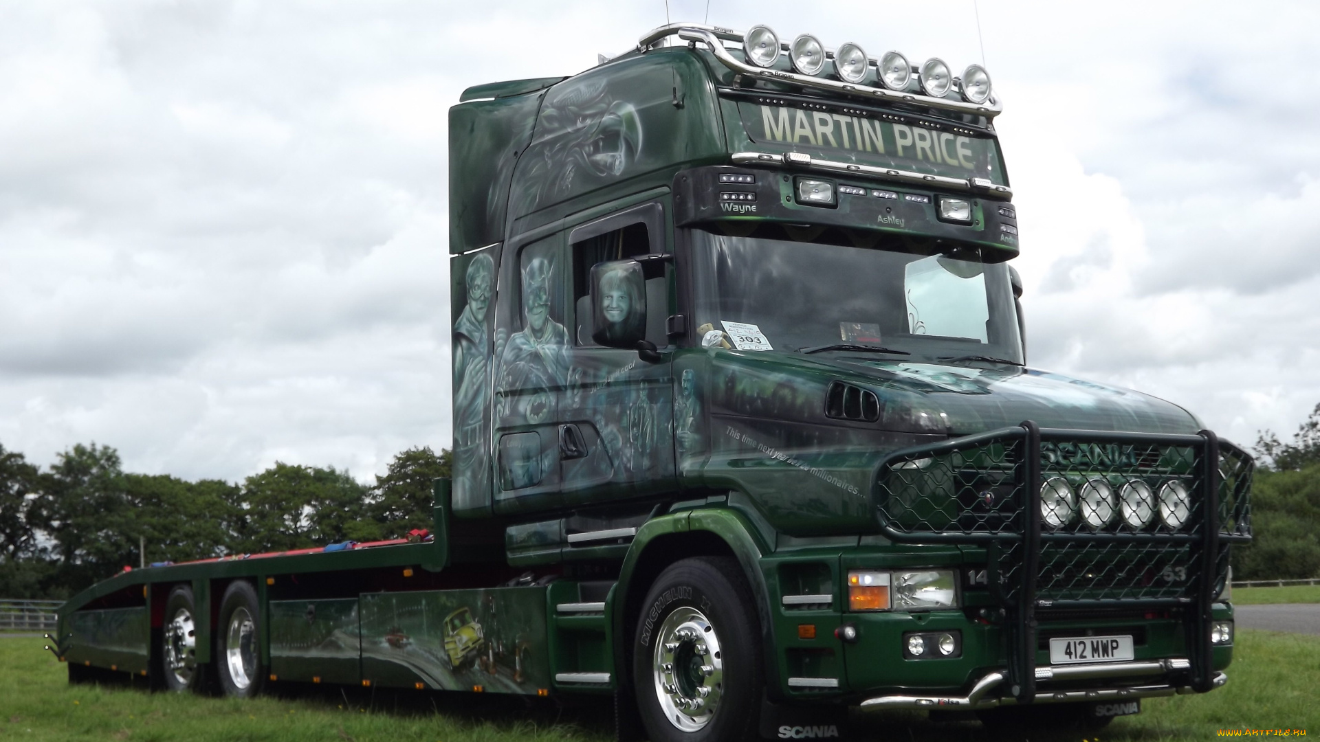 автомобили, scania, , выставка, улица, green, front, side, tuning, truck, scania, tow, t