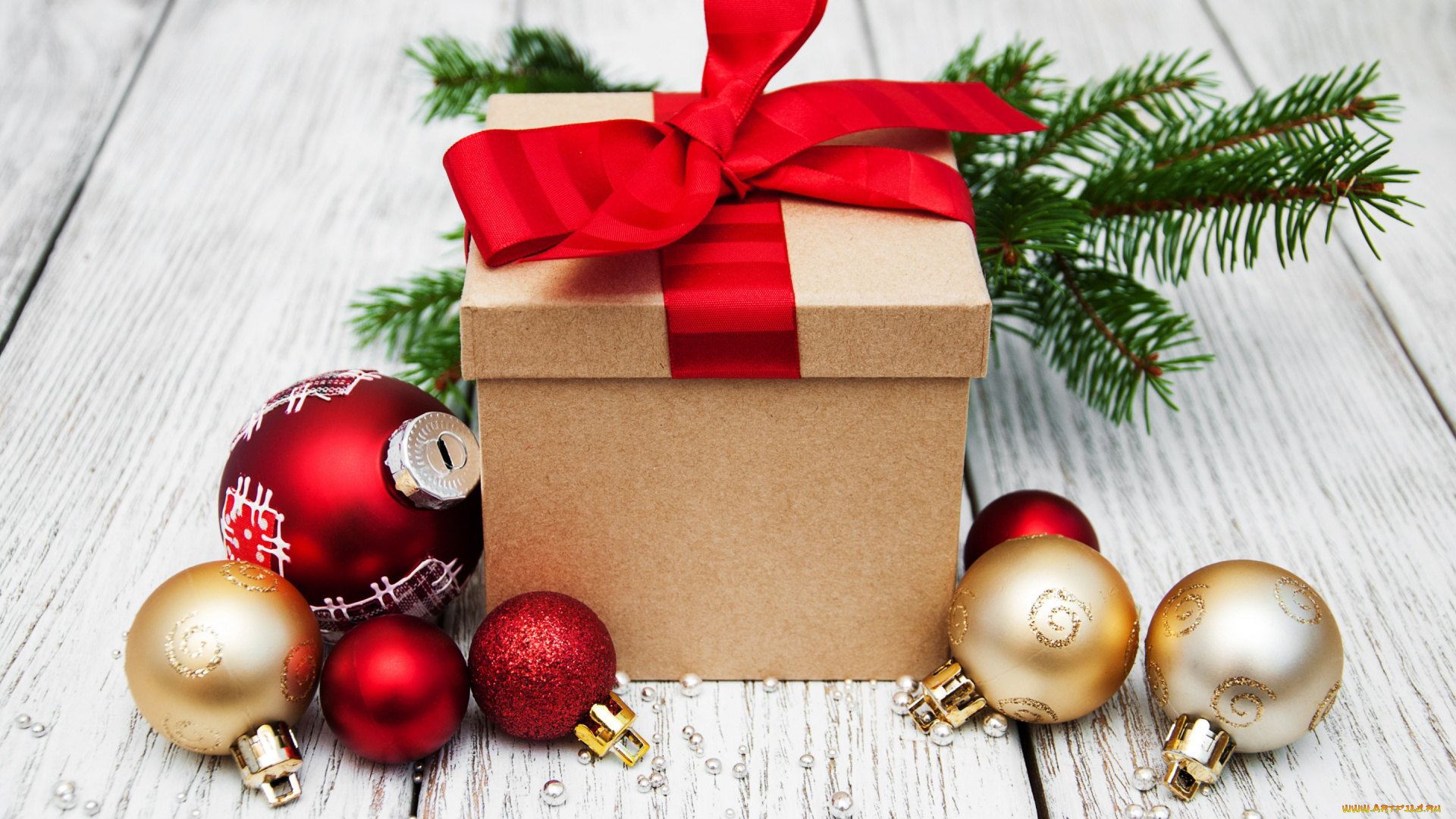 праздничные, -, разное, , новый, год, рождественский, подарок, красный, шелковый, бант, красные, ленты, c, рождеством, с, новым, годом, новогодние, шары