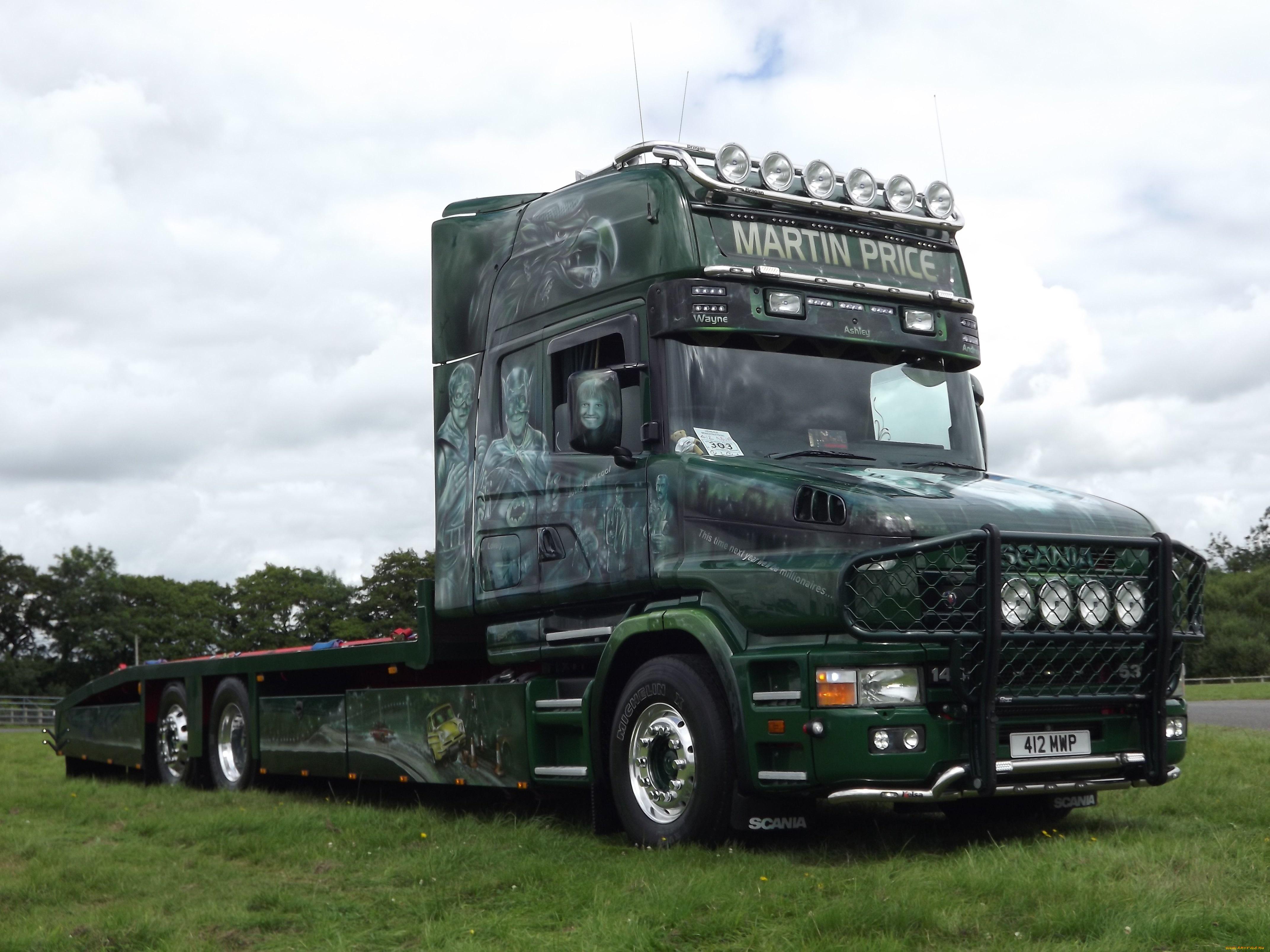 автомобили, scania, , выставка, улица, green, front, side, tuning, truck, scania, tow, t