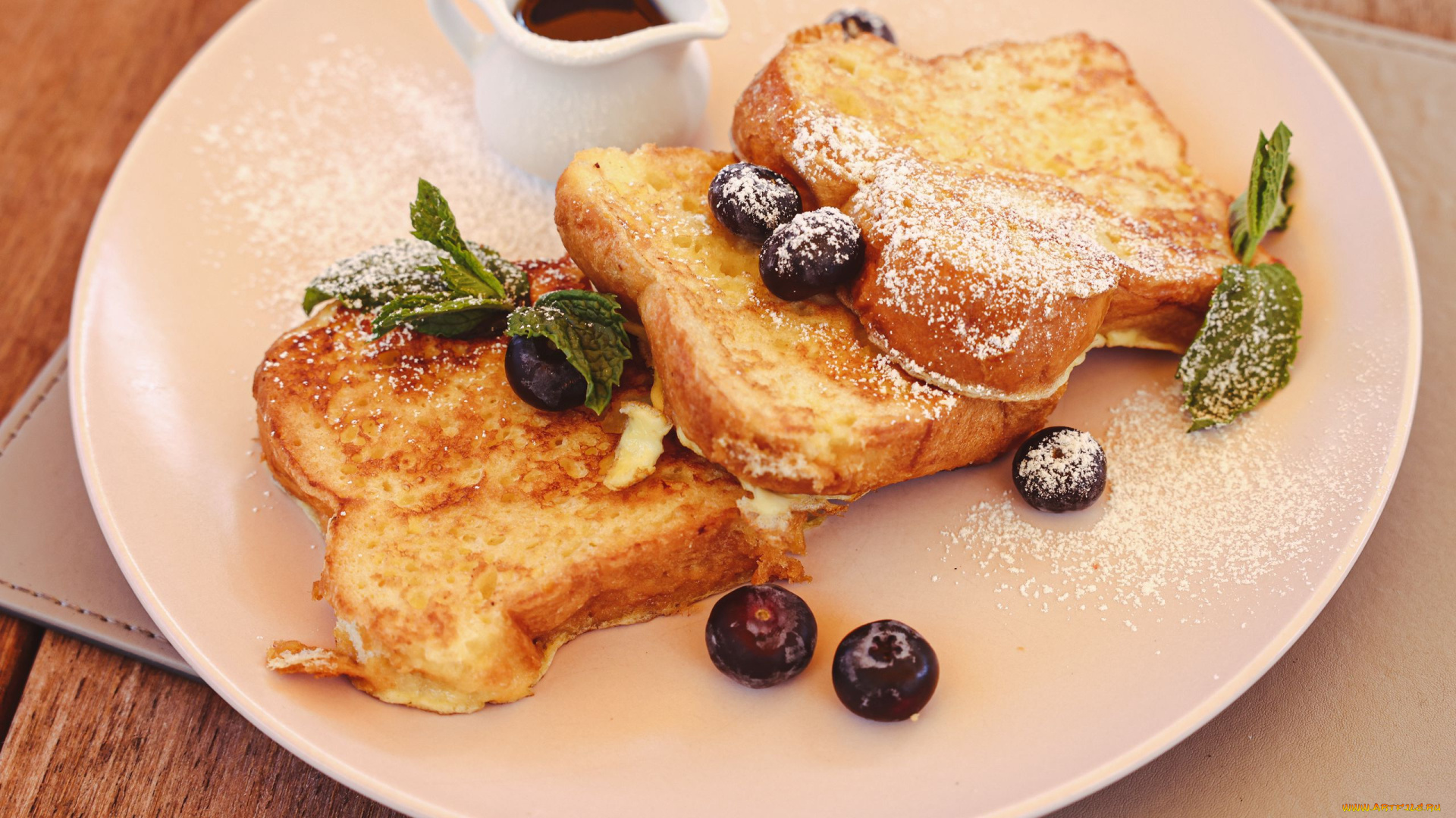 еда, хлеб, , выпечка, мята, тосты, ягоды