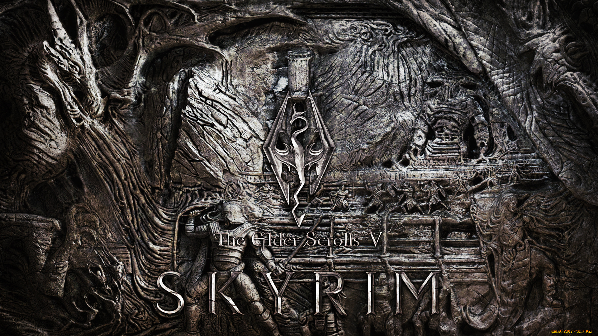 видео, игры, the, elder, scrolls, v, , skyrim, фон