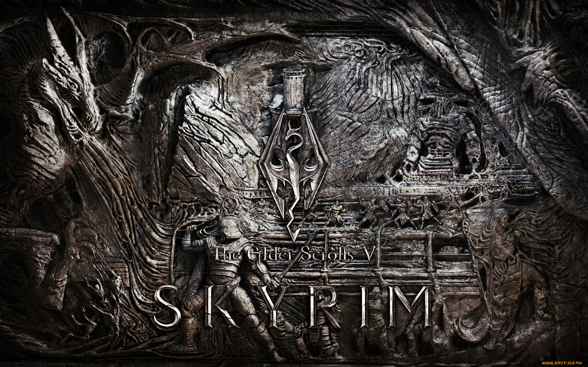 видео, игры, the, elder, scrolls, v, , skyrim, фон