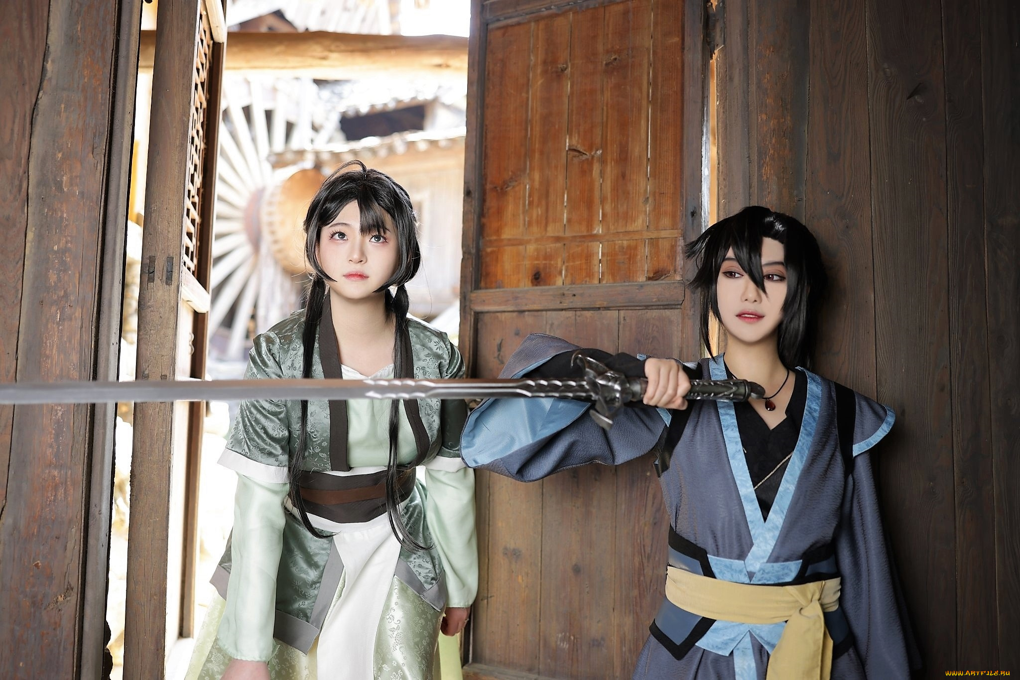 девушки, -, креатив, , косплей, образы, костюмы, сюэ, ян, а-цин, меч