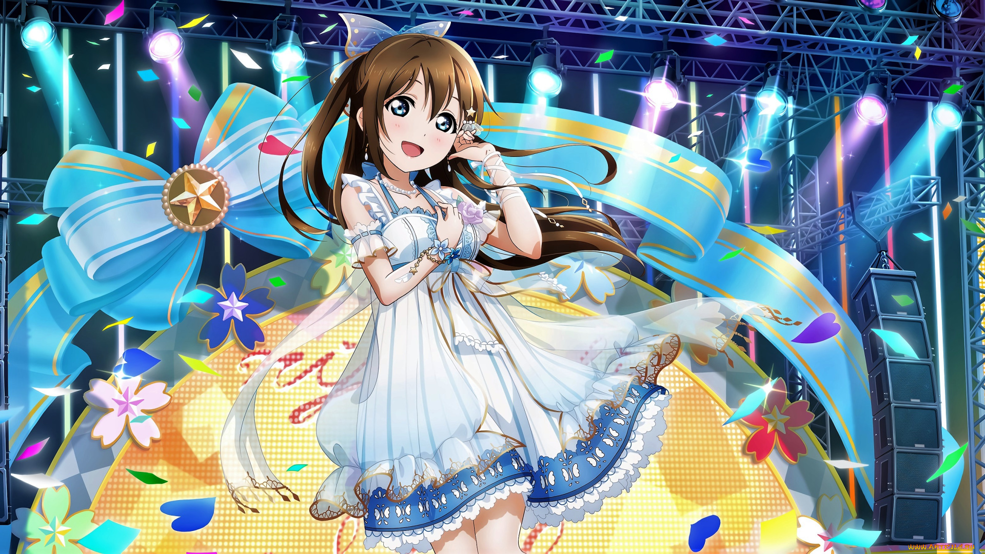 аниме, love, live, , school, idol, project, девочка, сцена