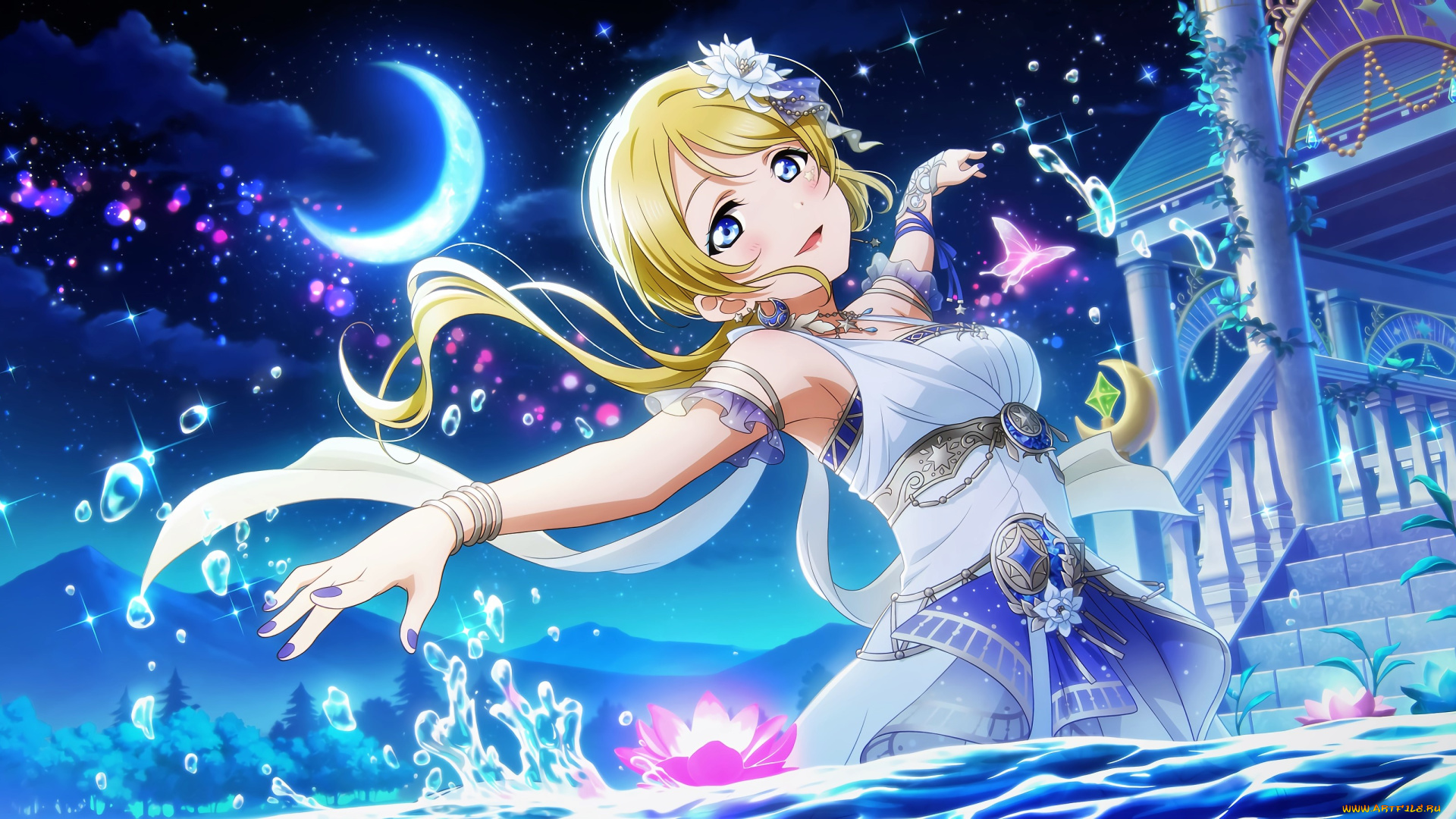 аниме, love, live, , school, idol, project, девочка, дворец