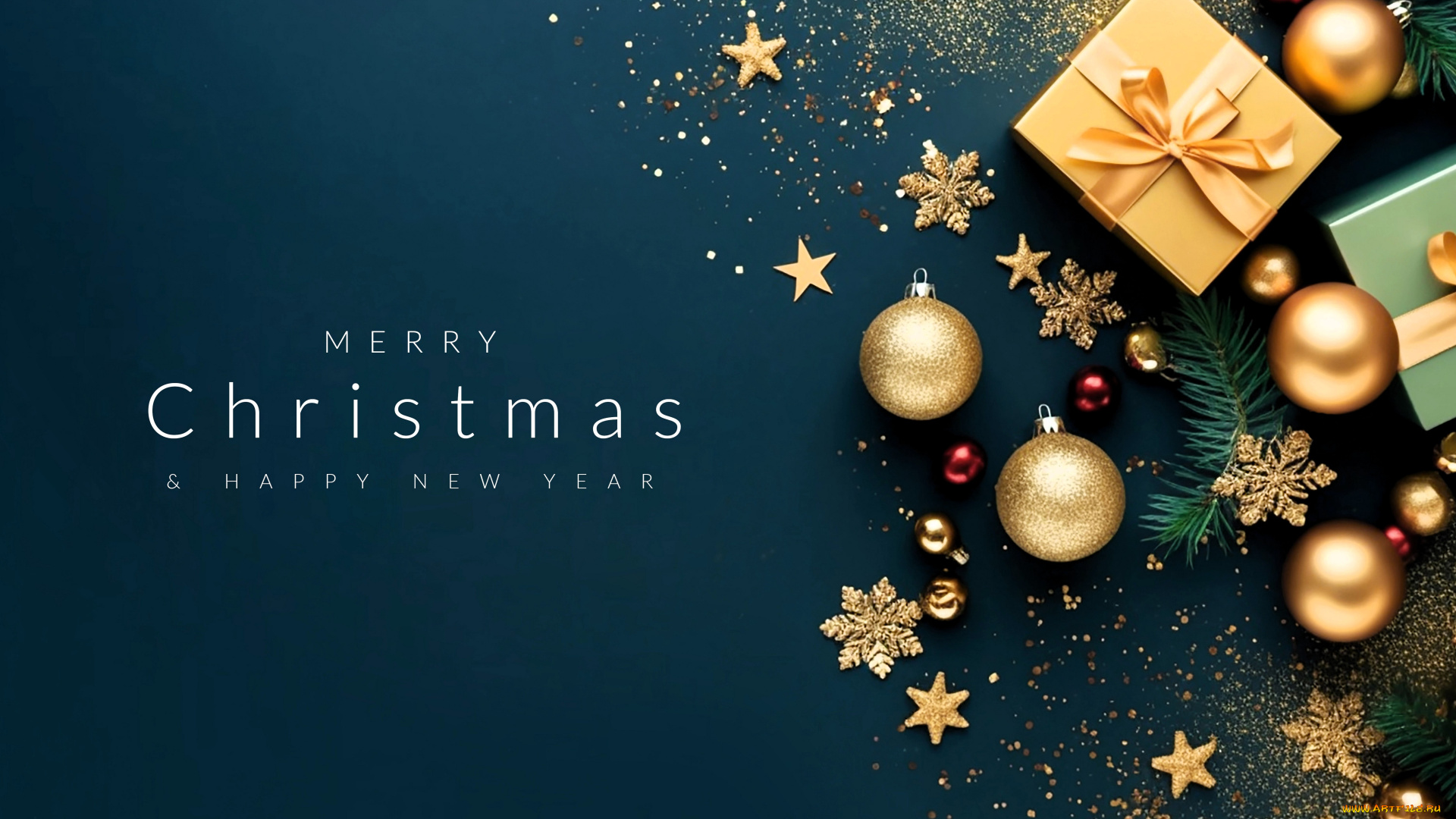 праздничные, украшения, снежинки, звезды, подарки, шары