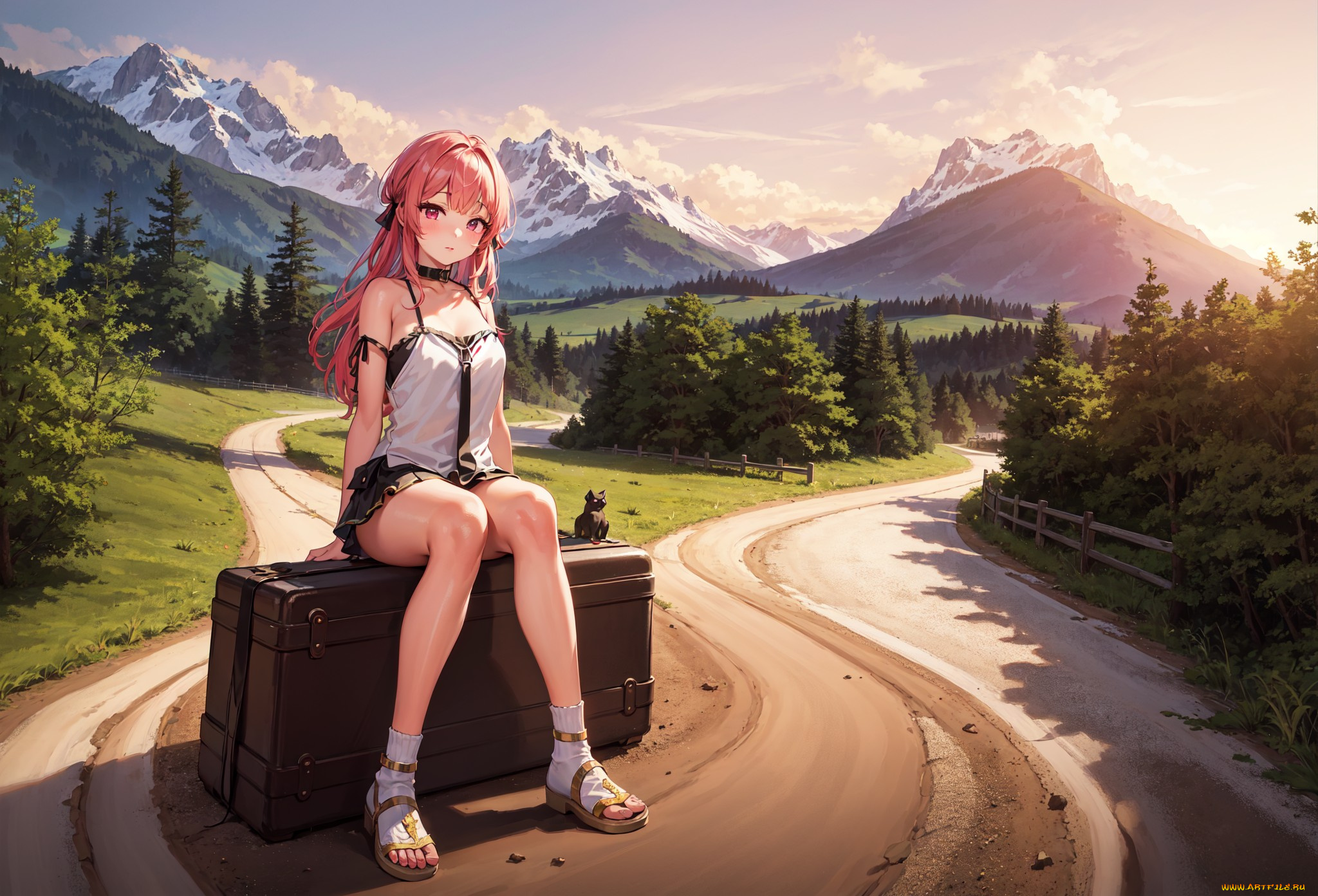 аниме, пейзажи, , природа, нейросети, графика, нейроарт, ai, art, нейронные, сети, рисунки, нейро, искусство