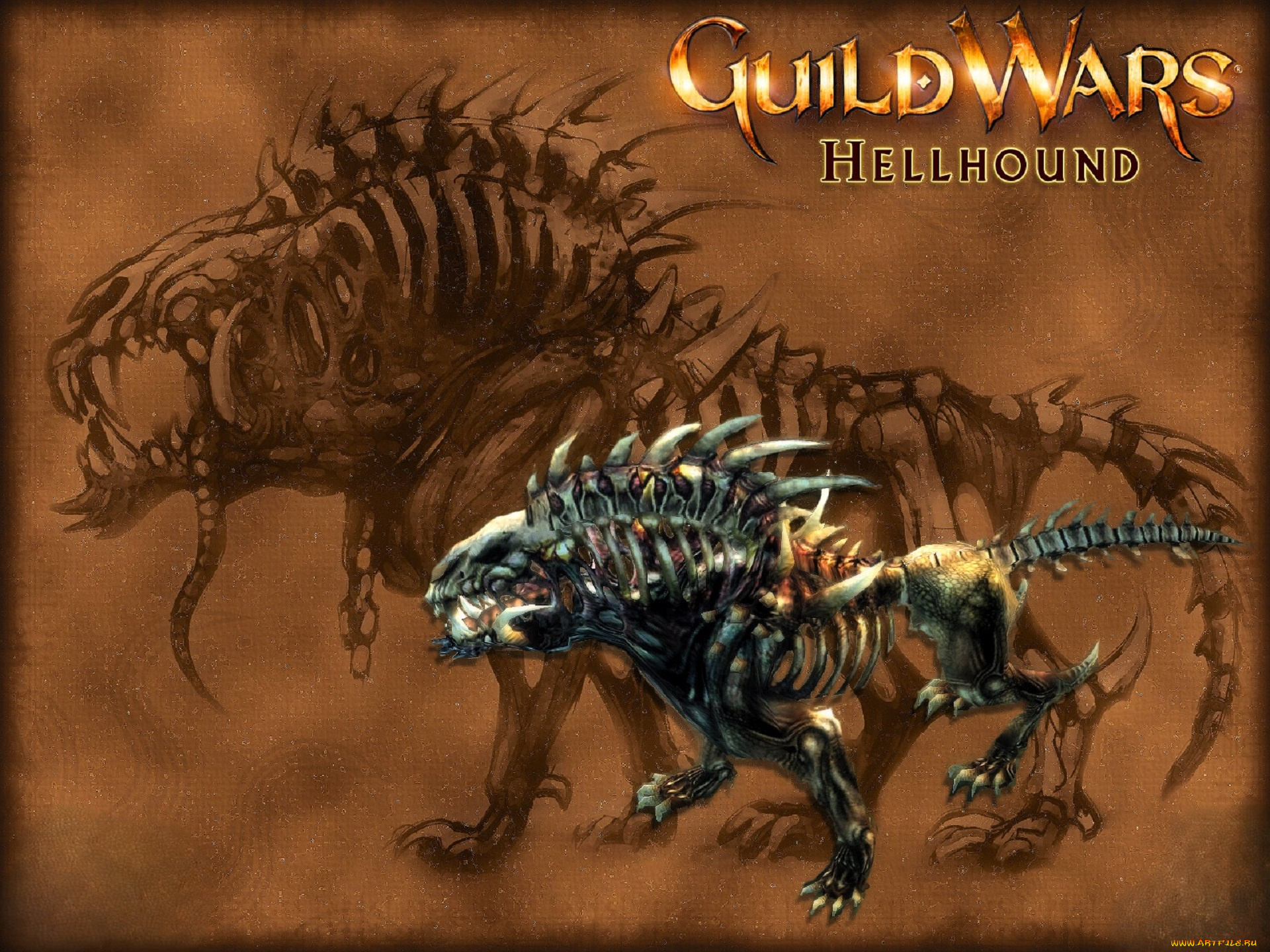 видео, игры, guild, wars, монстр, нежить, кости