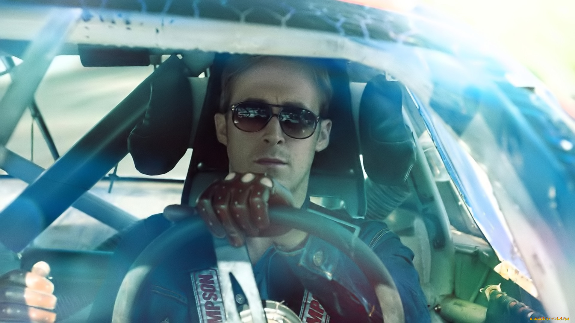 кино, фильмы, drive, мужчина, очки, перчатки, руль, машина, гонщик