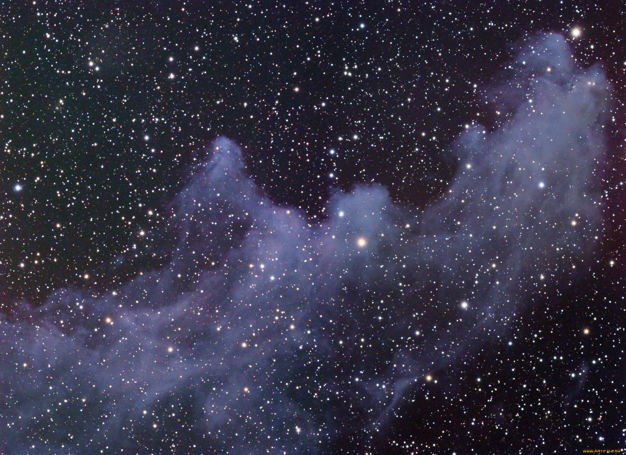 туманность, голова, ведьмы, космос, галактики, туманности