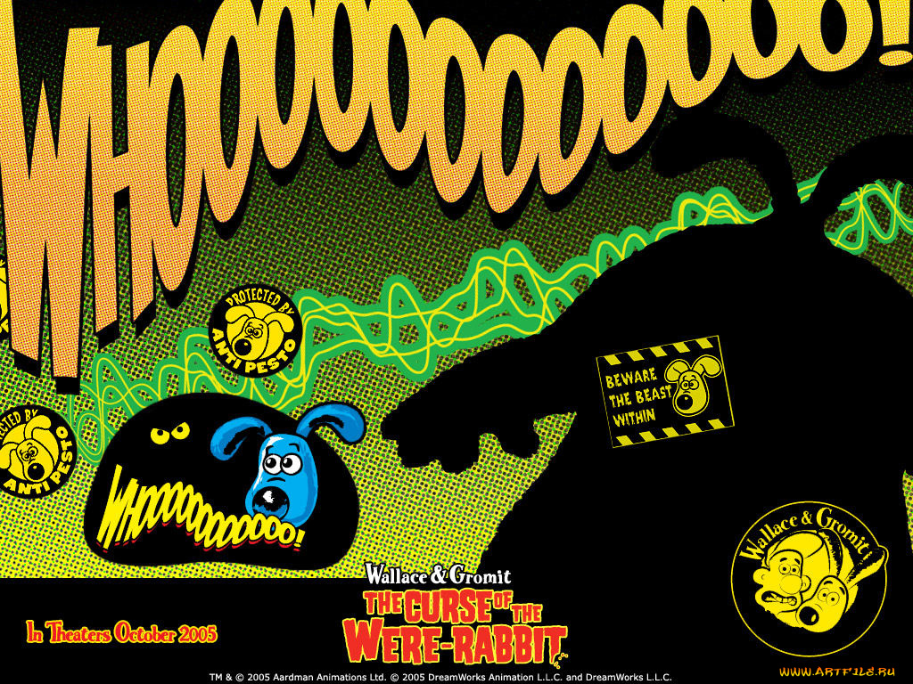 мультфильмы, wallace, gromit, in, the, curse, of, were, rabbit
