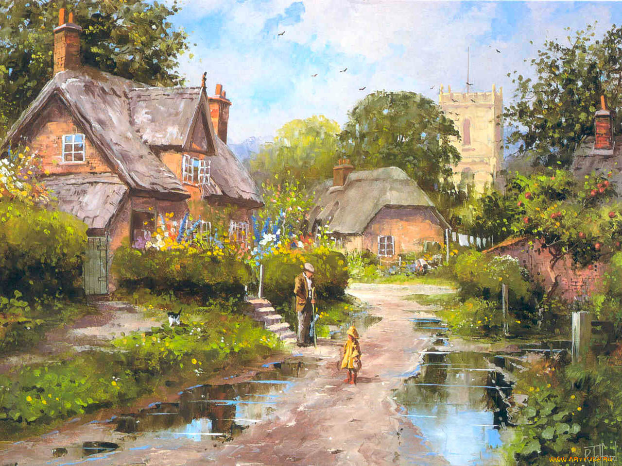 рисованные, города