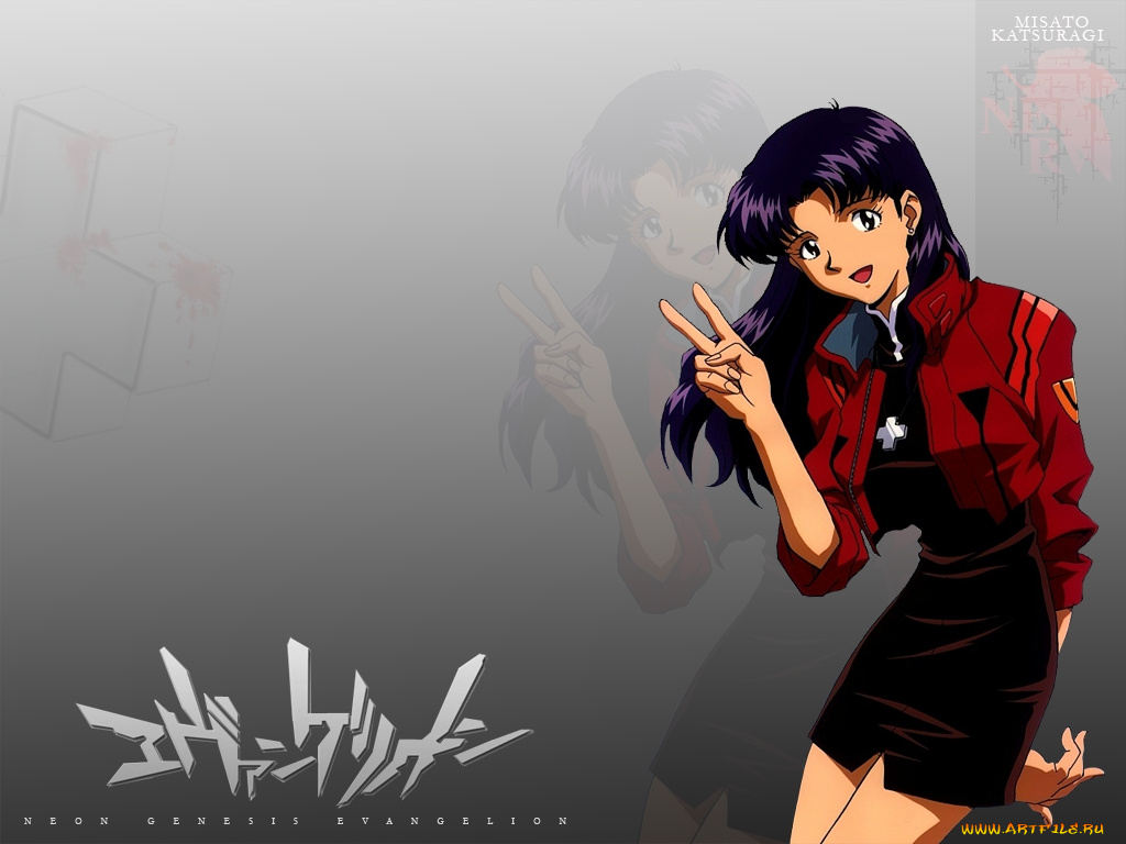 misato, аниме, evangelion