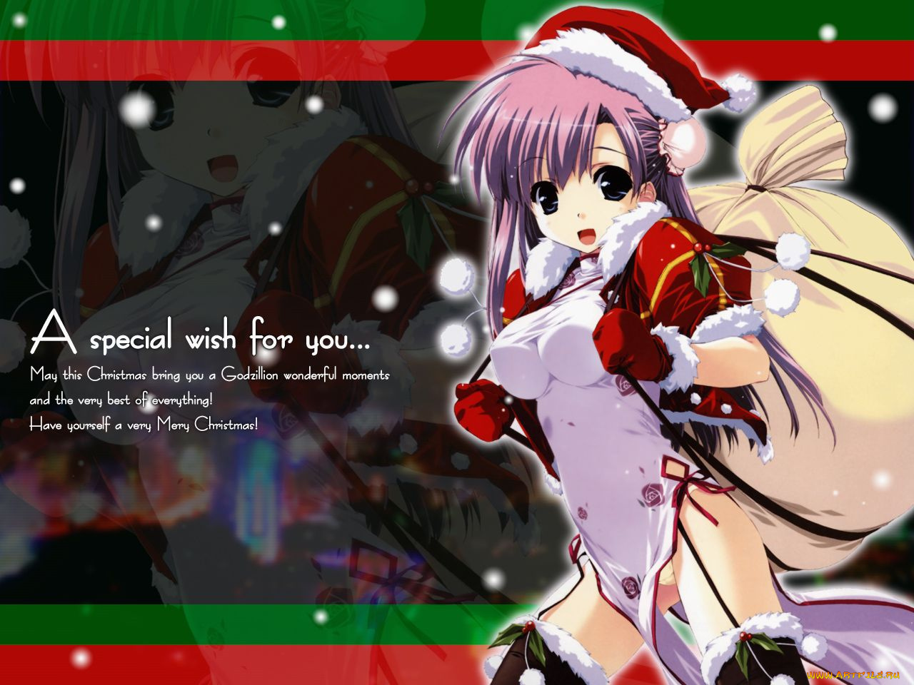 аниме, merry, chrismas, winter