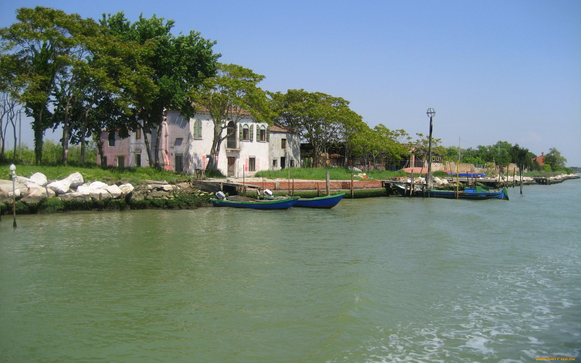 корабли, лодки, шлюпки, домик, вода