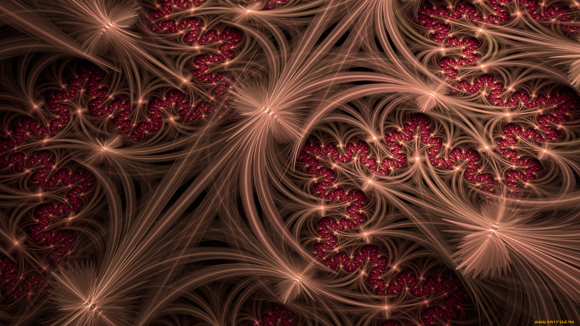 3д, графика, fractal, фракталы, изгибы, линии, узор, фон, рисунок