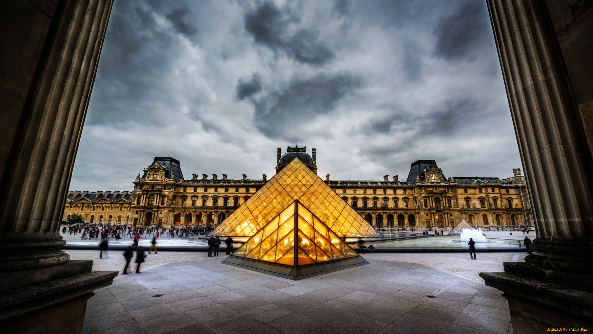 louvre, palace, paris, france, города, париж, франция, лувр, дворец, пирамиды