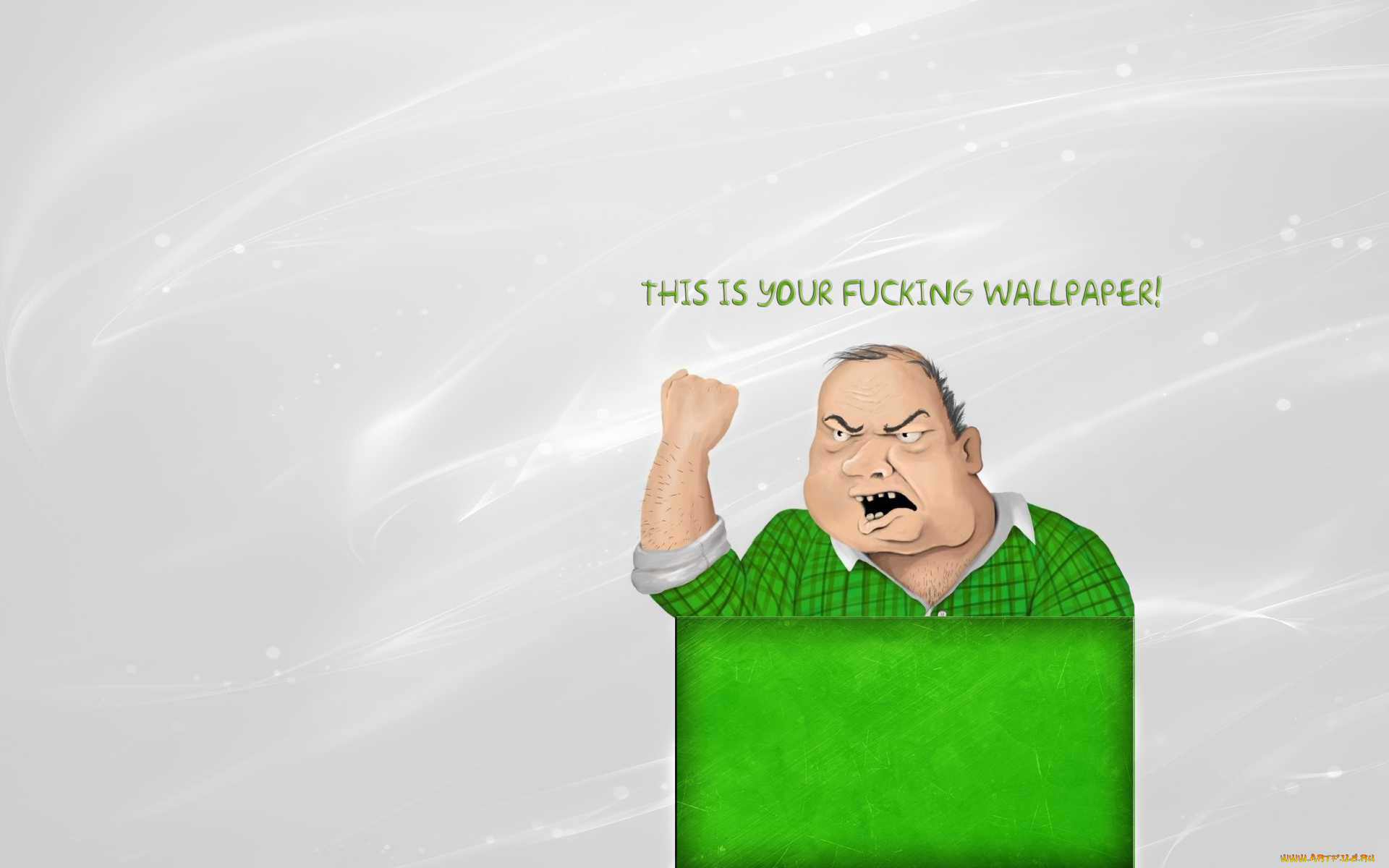 this, is, wallpaper, юмор, приколы, будь, мужиком, прикол, стойка, мужик, надпись, your, fucking, зеленый