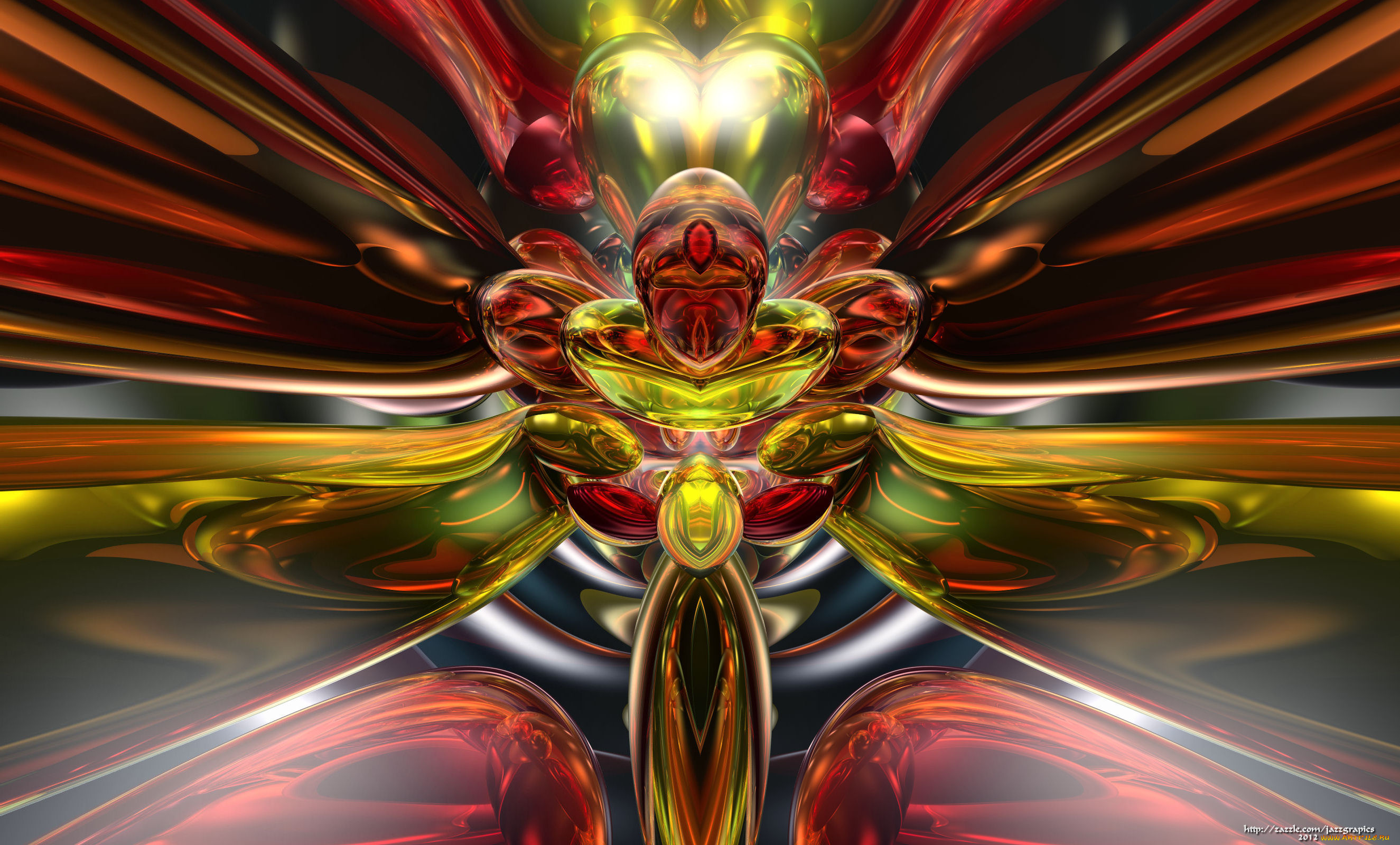 3д, графика, fractal, фракталы, цвета, изгибы, узор