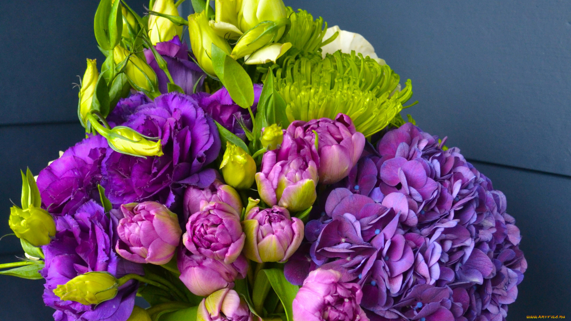 цветы, букеты, , композиции, эустома, хризантемы, розы, тюльпаны, гортензия